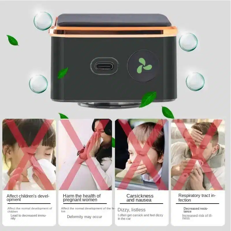 Ηλιακός Καθαριστής Αέρα Αυτοκινήτου με HEPA και Όζον USB Μαύρο Χρυσό Ηλιακός Καθαριστής Αέρα Αυτοκινήτου με HEPA και Όζον USB Μαύρο Χρυσό
