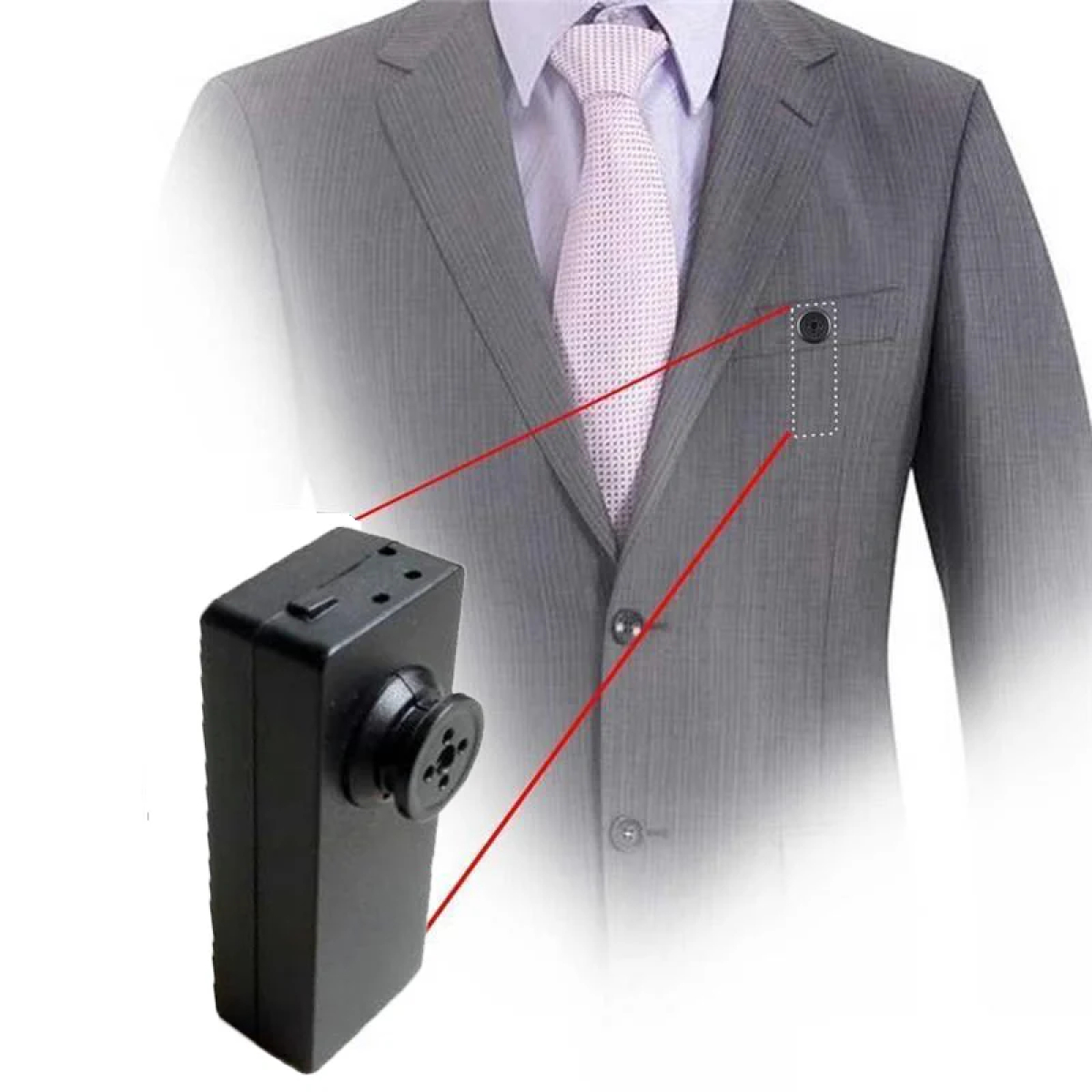 Κρυφή Φορητή Κάμερα για Ρούχα Κουμπί με Καταγραφικό DVR