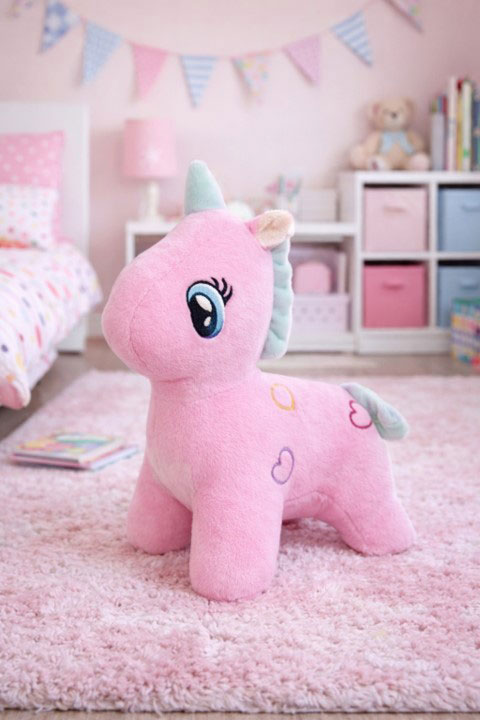 Λούτρινος Μαλακός Ροζ Μονόκερος 36cm - Cute Pink Unicorn Λούτρινος Μαλακός Ροζ Μονόκερος 36cm - Cute Pink Unicorn