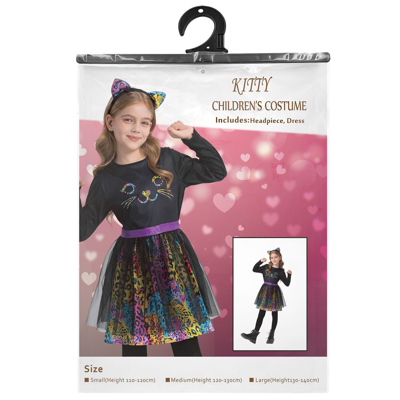 Παιδική Αποκριάτικη Στολή Φόρεμα Γατούλα με Στέκα Αυτάκια - Carnavalista