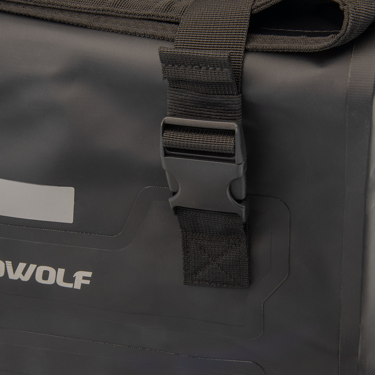 Motowolf Σετ Αδιάβροχων Πλευρικών Σακιδίων για Μηχανή με Ιμάντες & Ανακλαστικά Μαύρο 