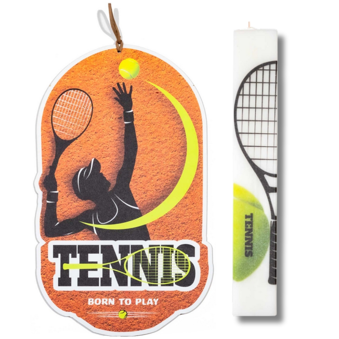 Πασχαλινή Λαμπάδα Tennis με Ξύλινο Κρεμαστό Καδράκι – Ιδανικό Δώρο για Παιδιά & Εφήβους Πασχαλινή Λαμπάδα Tennis με Ξύλινο Κρεμαστό Καδράκι – Ιδανικό Δώρο για Παιδιά & Εφήβους