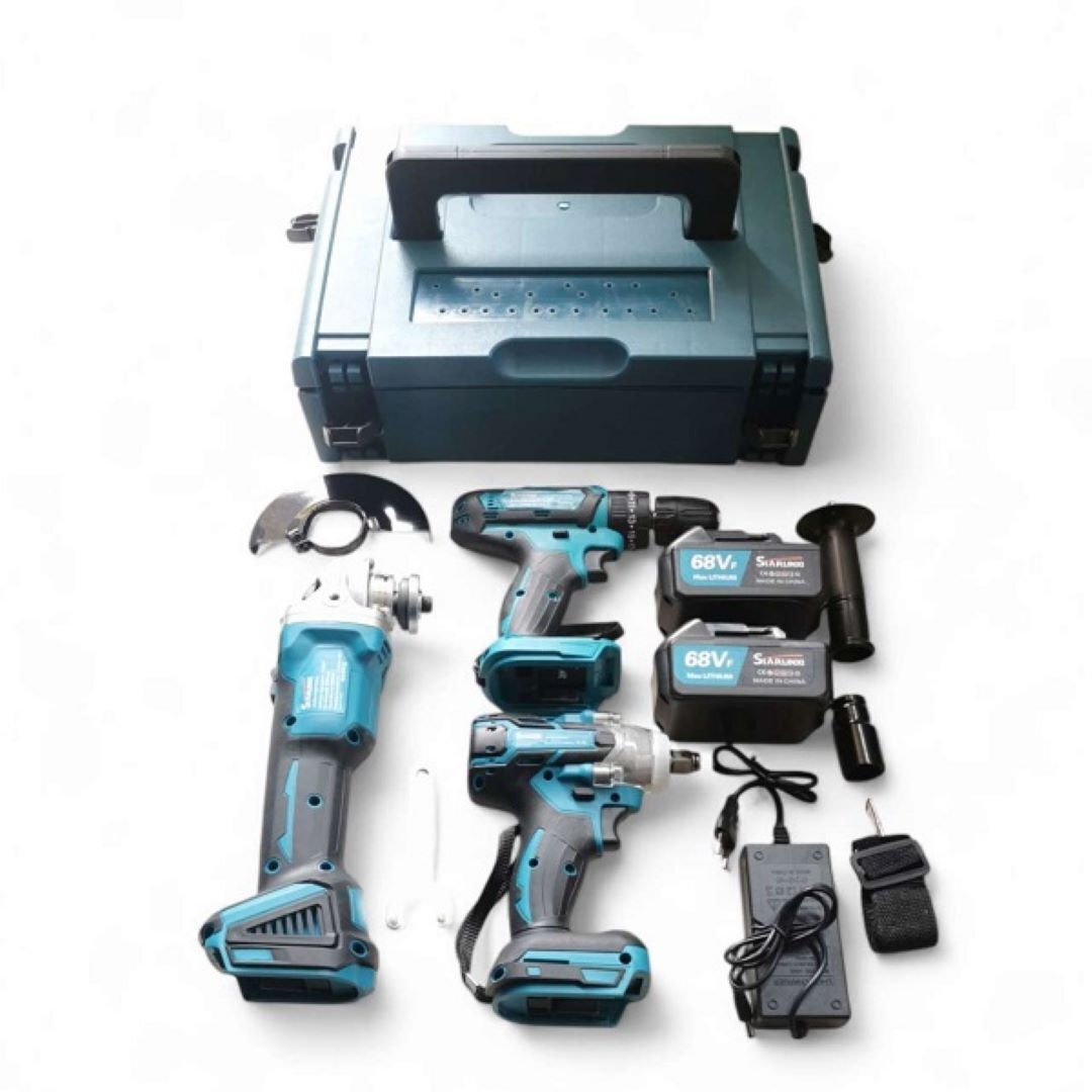 Σετ Ηλεκτρικών Εργαλείων 3 Σε 1 Με Δραπανοκατσάβιδο, Μπουλονόκλειδο και Γωνιακό Τροχό Σετ Ηλεκτρικών Εργαλείων 3 Σε 1 Με Δραπανοκατσάβιδο, Μπουλονόκλειδο και Γωνιακό Τροχό