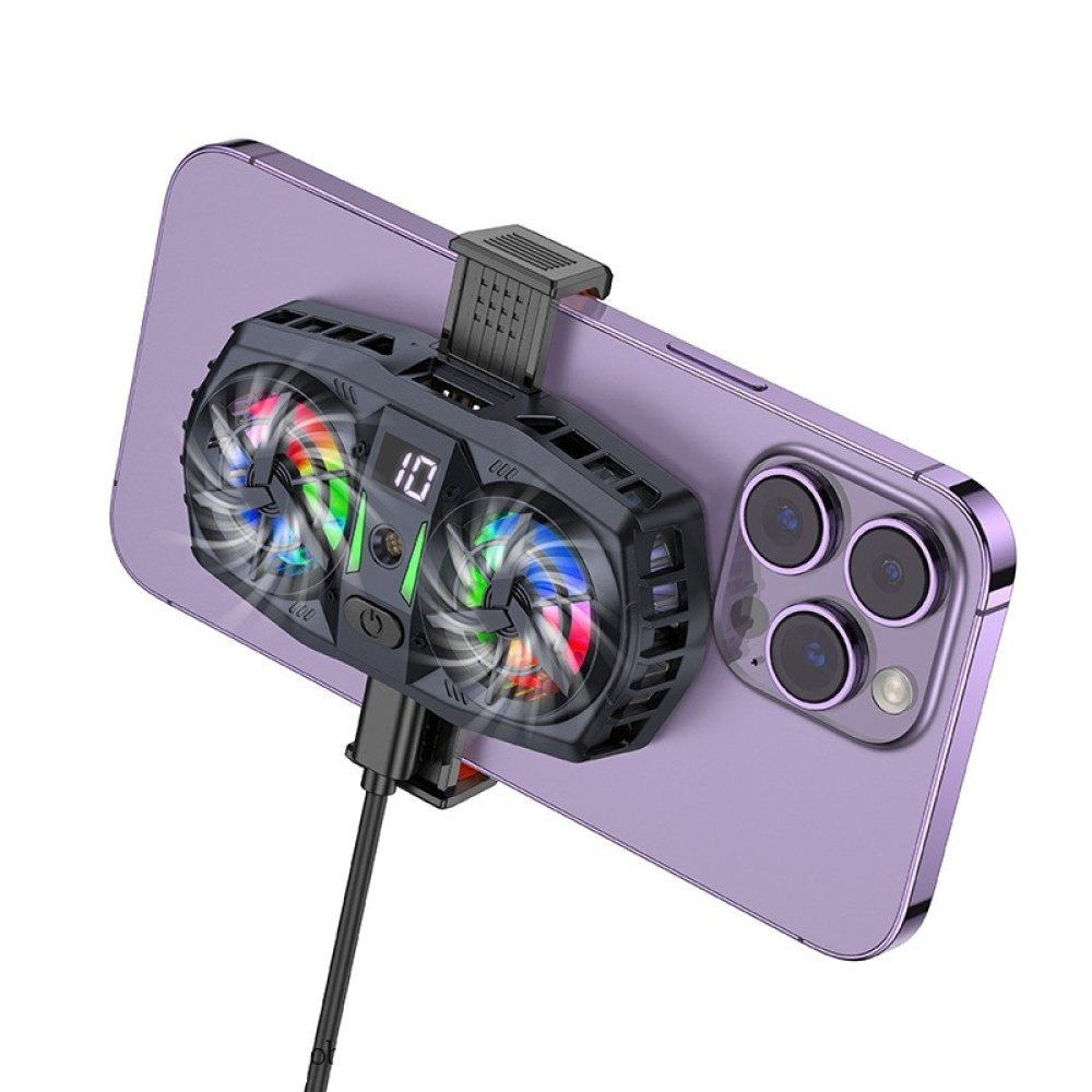 Ανεμιστηράκι Ψύξης Κινητού Gaming Cooler 3 Ταχυτήτων με Διπλό Αθόρυβο Ανεμιστήρα - Hoco Ανεμιστηράκι Ψύξης Κινητού Gaming Cooler 3 Ταχυτήτων με Διπλό Αθόρυβο Ανεμιστήρα - Hoco