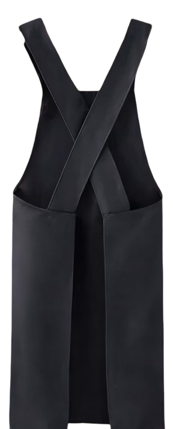 Αδιάβροχη Ποδιά Κουζίνας με Ανθεκτικότητα στο Λάδι και Χιαστί Τιράντες - Μαύρη Αδιάβροχη Ποδιά Κουζίνας με Ανθεκτικότητα στο Λάδι και Χιαστί Τιράντες - Μαύρη