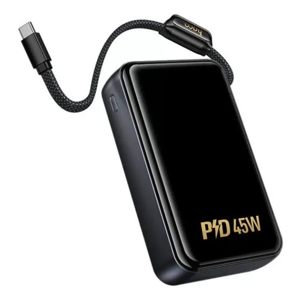 Hoco Shine Power Bank 20.000mAh 45W με 2 Θύρες και Ενσωματωμένο Type-C