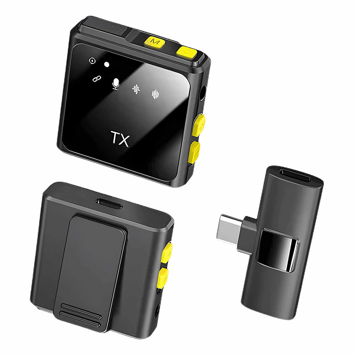 Ασύρματο Διπλό Μικρόφωνο Πέτου Type-C Bluetooth – Plug & Play, Επαναφορτιζόμενο