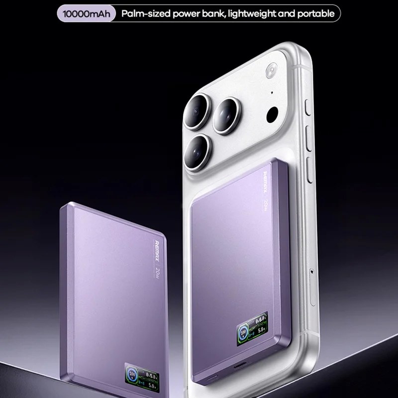 Remax Aurora – Power Bank 20000mAh με Ασύρματη Φόρτιση και Οθόνη TFT, PD 20W, Μαγνητικό Remax Aurora – Power Bank 20000mAh με Ασύρματη Φόρτιση και Οθόνη TFT, PD 20W, Μαγνητικό