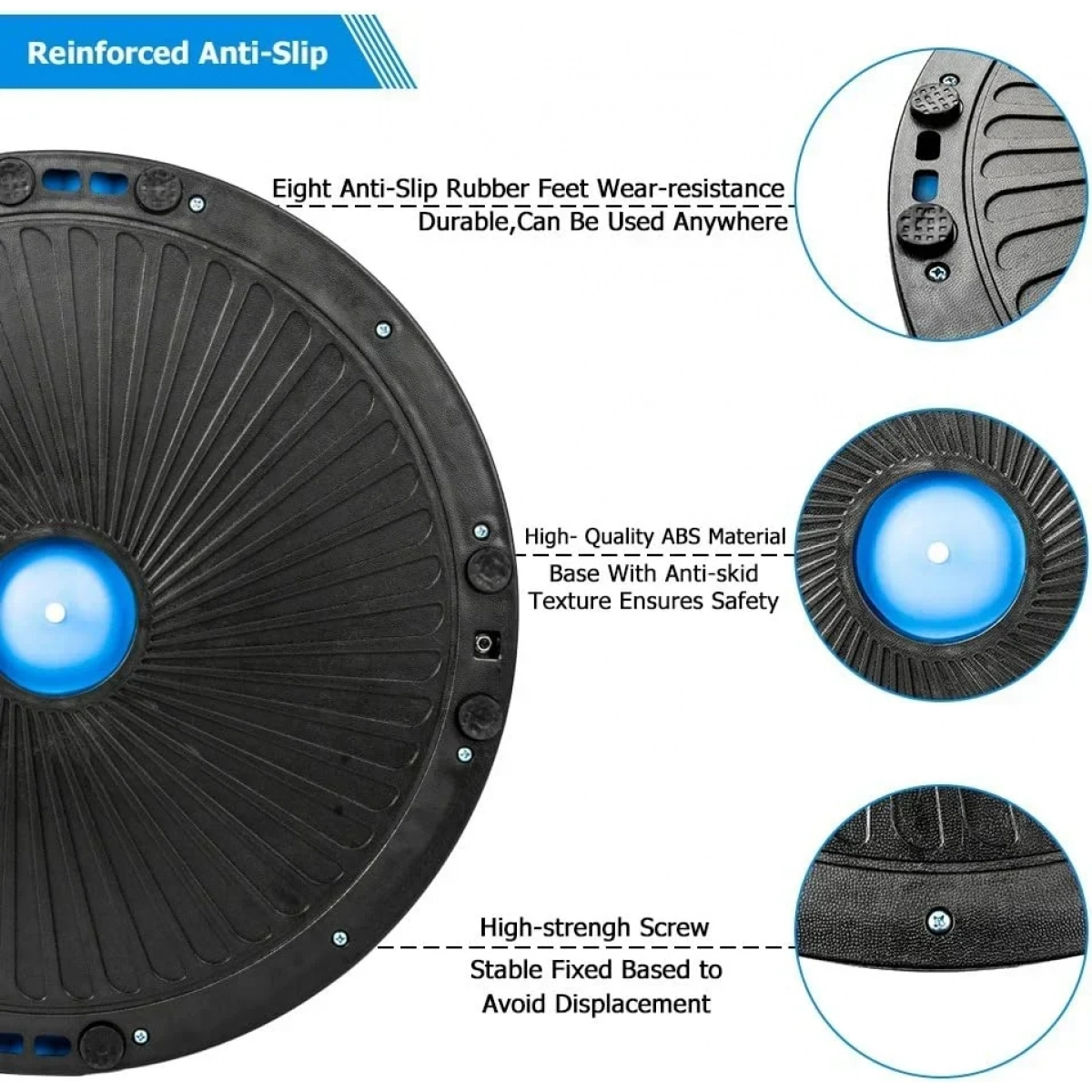Ημισφαιρική Μπάλα Ισορροπίας με Λάστιχα & Αντλία 58cm Ημισφαιρική Μπάλα Ισορροπίας με Λάστιχα & Αντλία 58cm