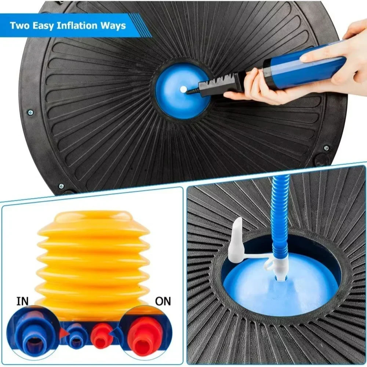 Ημισφαιρική Μπάλα Ισορροπίας με Λάστιχα & Αντλία 58cm Ημισφαιρική Μπάλα Ισορροπίας με Λάστιχα & Αντλία 58cm