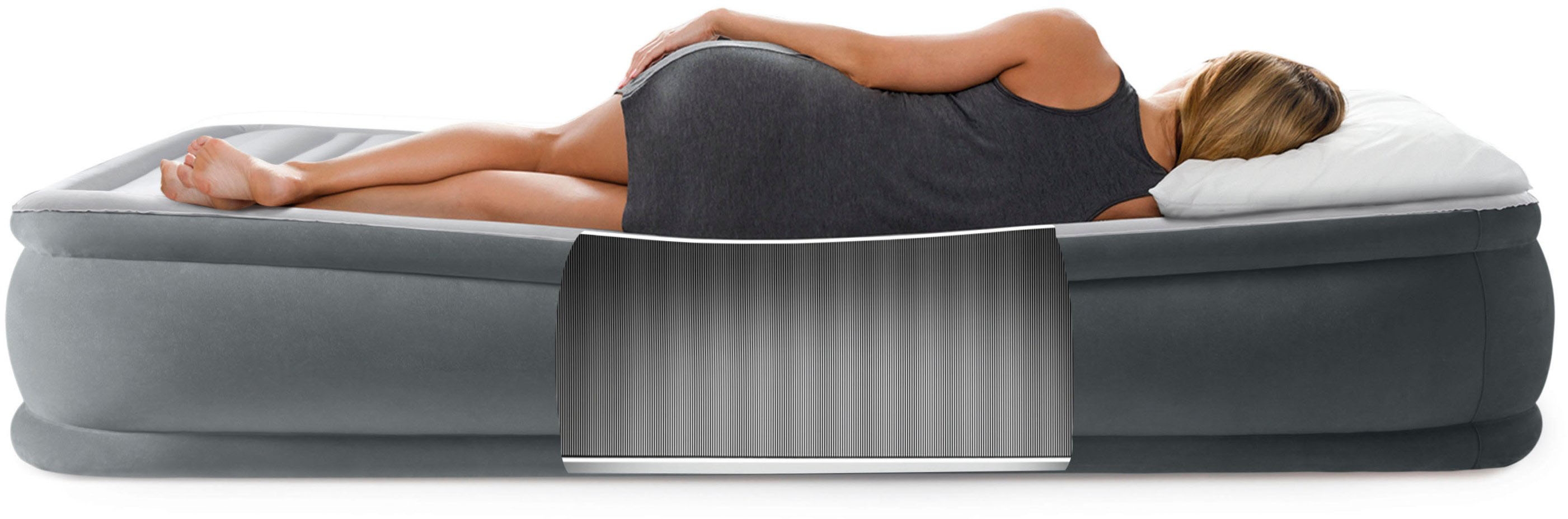 INTEX Φουσκωτό Διπλό Βελουτέ Στρώμα Ύπνου με Εσωτερική Αντλία 137x191x33cm INTEX Φουσκωτό Διπλό Βελουτέ Στρώμα Ύπνου με Εσωτερική Αντλία 137x191x33cm