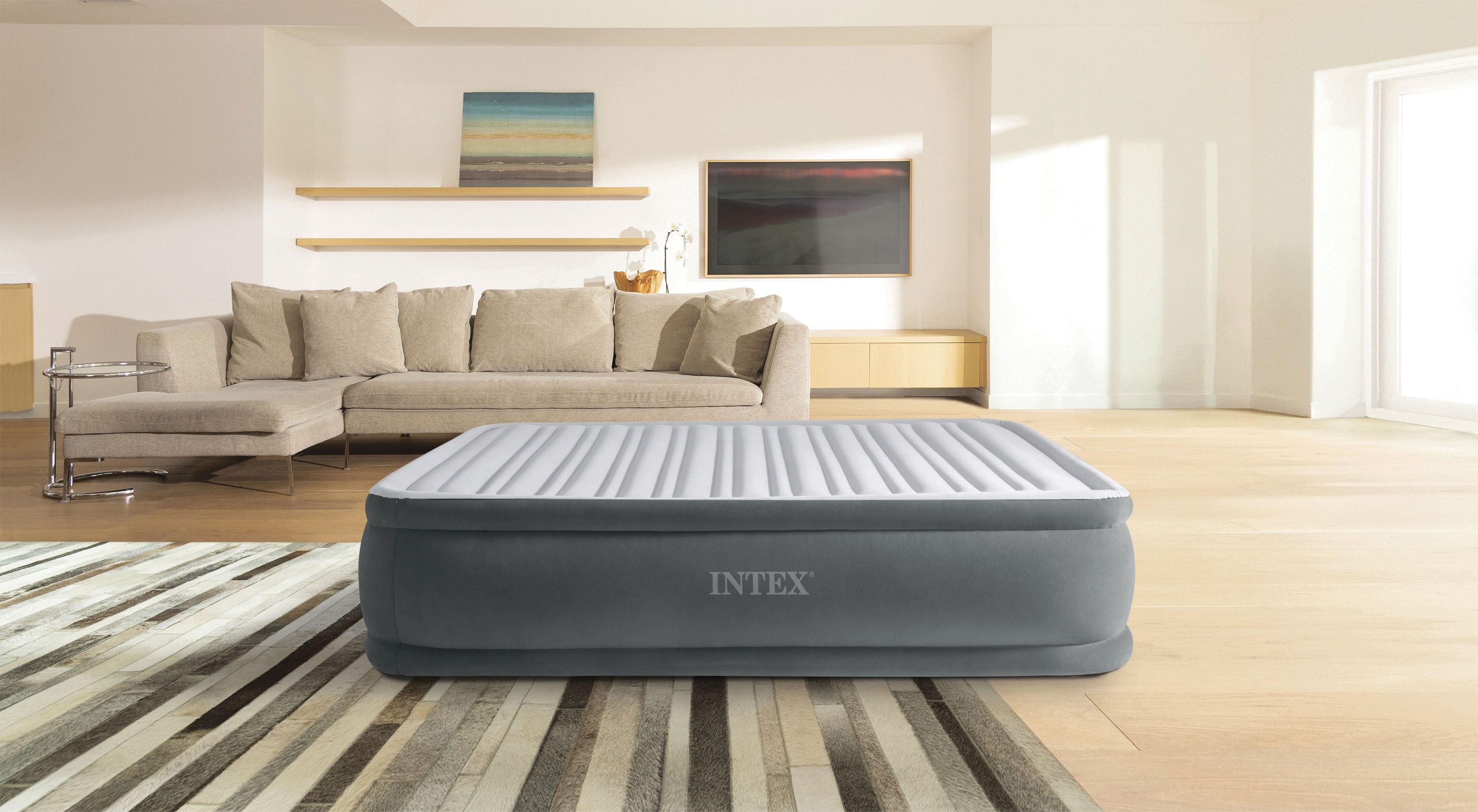 INTEX Φουσκωτό Μονό Βελουτέ Στρώμα Ύπνου με Εσωτερική Αντλία 99x191x46cm INTEX Φουσκωτό Μονό Βελουτέ Στρώμα Ύπνου με Εσωτερική Αντλία 99x191x46cm