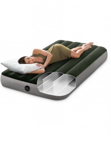 INTEX Φουσκωτό Στρώμα Ύπνου με Ενσωματωμένη Τρόμπα Ποδιού & Βελουτέ Υφή 99 x 191cm INTEX Φουσκωτό Στρώμα Ύπνου με Ενσωματωμένη Τρόμπα Ποδιού & Βελουτέ Υφή 99 x 191cm