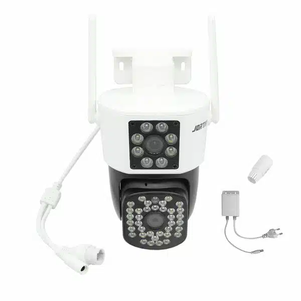 IP Ασύρματη Διπλή Κάμερα Παρακολούθησης Wi-Fi Αδιάβροχη με Αισθητήρα Κίνησης, Φακό 3.6mm και Νυχτερινή Λήψη Jortan 1080p IP66 Λευκή-Μαύρη IP Ασύρματη Διπλή Κάμερα Παρακολούθησης Wi-Fi Αδιάβροχη με Αισθητήρα Κίνησης, Φακό 3.6mm και Νυχτερινή Λήψη Jortan 1080p IP66 Λευκή-Μαύρη