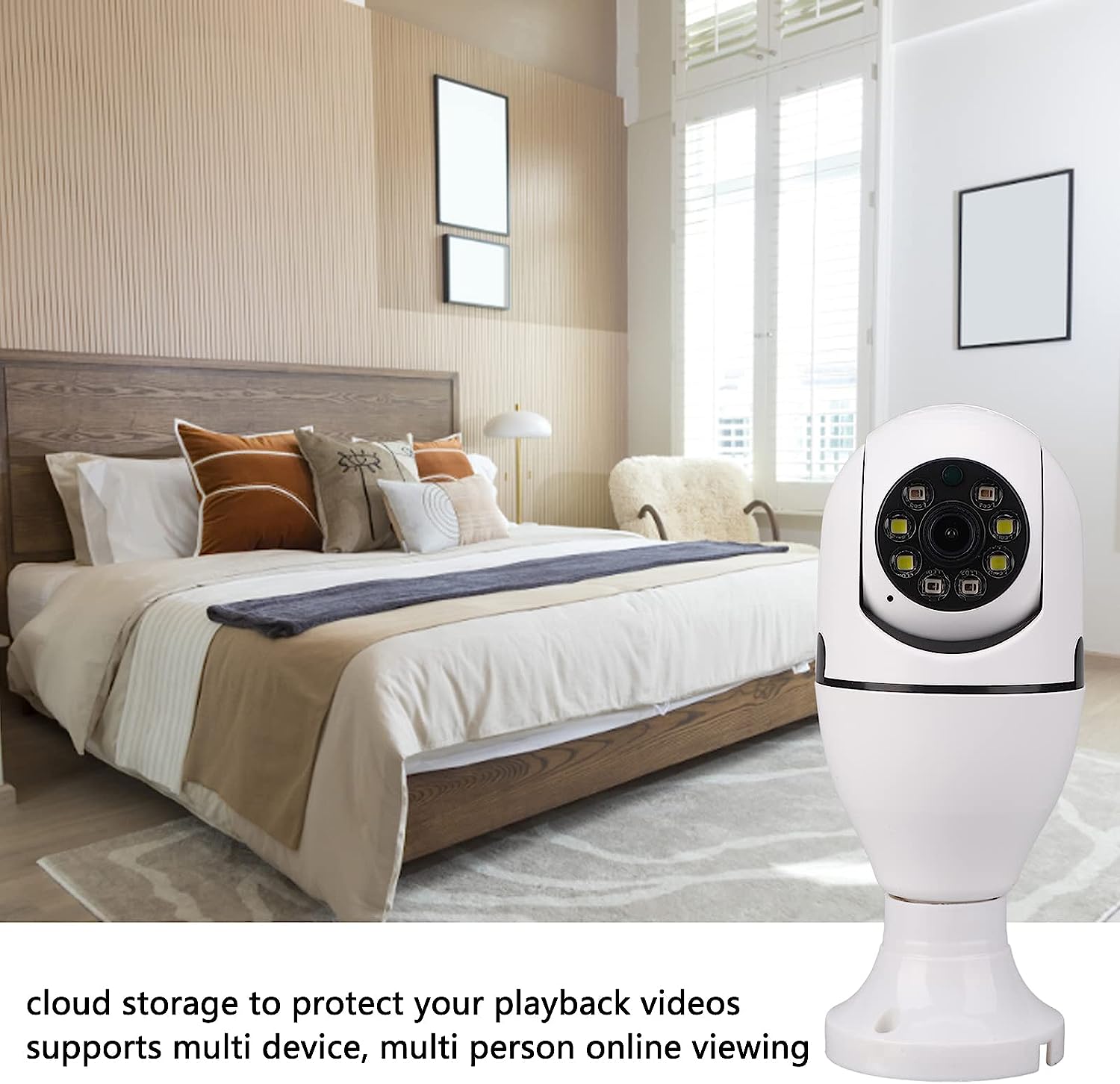 IP Κάμερα Παρακολούθησης - Ασφαλείας 1080p E27 με WiFi Εσωτερικού Χώρου με Νυχτερινή Λήψη 360 Μοίρες - Αμφίδρομη Επικοινωνία & Micro SD Θύρα. IP Κάμερα Παρακολούθησης - Ασφαλείας 1080p E27 με WiFi Εσωτερικού Χώρου με Νυχτερινή Λήψη 360 Μοίρες - Αμφίδρομη Επικοινωνία & Micro SD Θύρα.