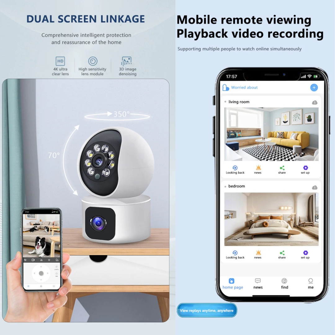 IP Κάμερα Wi-Fi Full HD+ 3MP με Ανίχνευση Κίνησης & Νυχτερινή Όραση - Andowl IP Κάμερα Wi-Fi Full HD+ 3MP με Ανίχνευση Κίνησης & Νυχτερινή Όραση - Andowl
