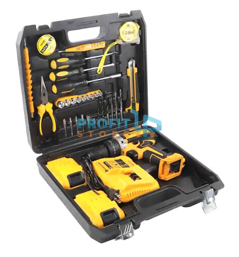 Ισχυρό Επαναφορτιζόμενο Ηλεκτρικό Κρουστικό Δραπανοκατσάβιδο 24V με Δυο Μπαταρίες 2x5Ah Andowl Ισχυρό Επαναφορτιζόμενο Ηλεκτρικό Κρουστικό Δραπανοκατσάβιδο 24V με Δυο Μπαταρίες 2x5Ah Andowl