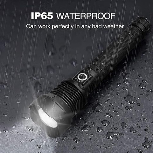 Ισχυρός Επαναφορτιζόμενος Αδιάβροχος Φακός - LED Super Bright 6000 lm με Δυνατότητα Ζούμ Ισχυρός Επαναφορτιζόμενος Αδιάβροχος Φακός - LED Super Bright 6000 lm με Δυνατότητα Ζούμ