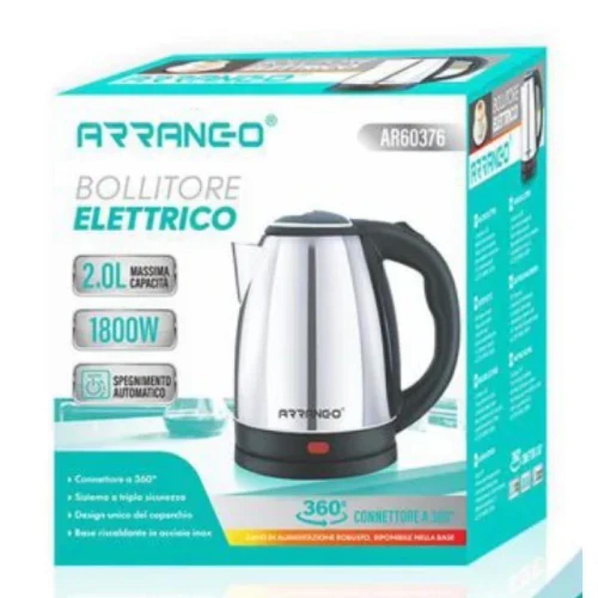 Ισχυρός Βραστήρας 2lt 1800W Ασημί ARRANGO Ισχυρός Βραστήρας 2lt 1800W Ασημί ARRANGO