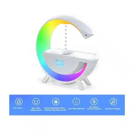 Ηχείο - Υγραντήρας με Bluetooth και Φωτισμό RGB για Αρωματοθεραπεία σε Λευκό Home Theory Ηχείο - Υγραντήρας με Bluetooth και Φωτισμό RGB για Αρωματοθεραπεία σε Λευκό Home Theory