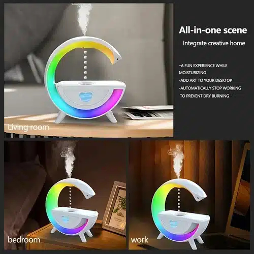 Ηχείο - Υγραντήρας με Bluetooth και Φωτισμό RGB για Αρωματοθεραπεία σε Λευκό Home Theory Ηχείο - Υγραντήρας με Bluetooth και Φωτισμό RGB για Αρωματοθεραπεία σε Λευκό Home Theory