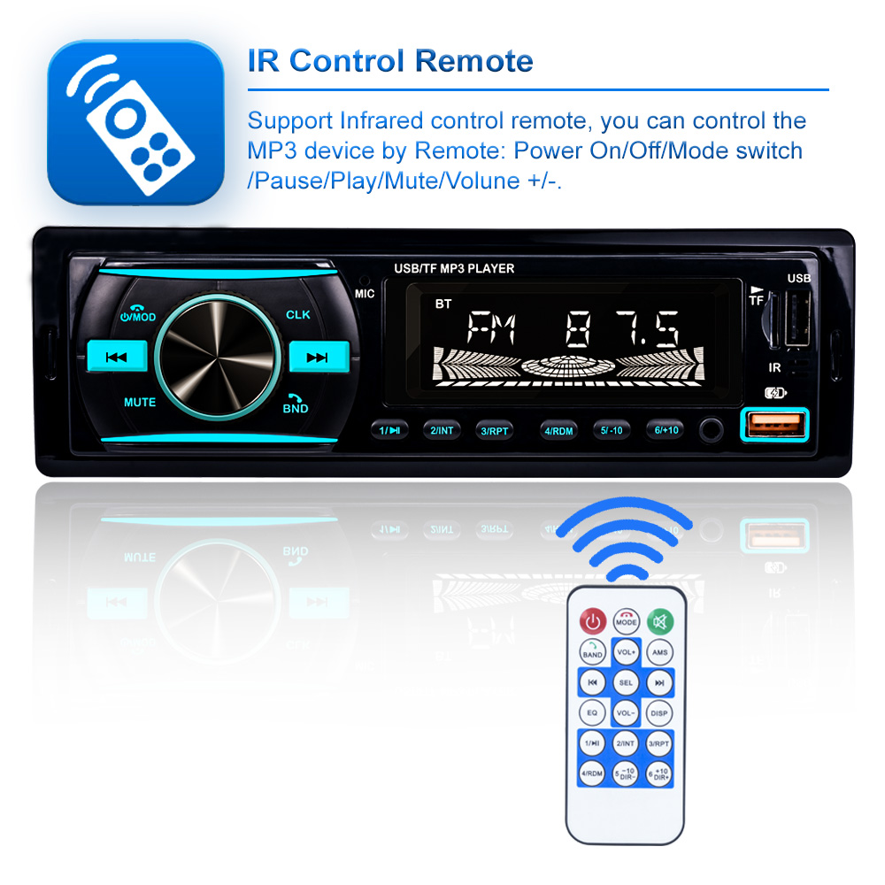 Ηχοσύστημα Mp3 Player Αυτοκινήτου 5x Color +RGB με Bluetooth USB,SD,AUX FM Radio & Τηλεχειριστήριο 920S-BT-OEM Ηχοσύστημα Mp3 Player Αυτοκινήτου 5x Color +RGB με Bluetooth USB,SD,AUX FM Radio & Τηλεχειριστήριο 920S-BT-OEM