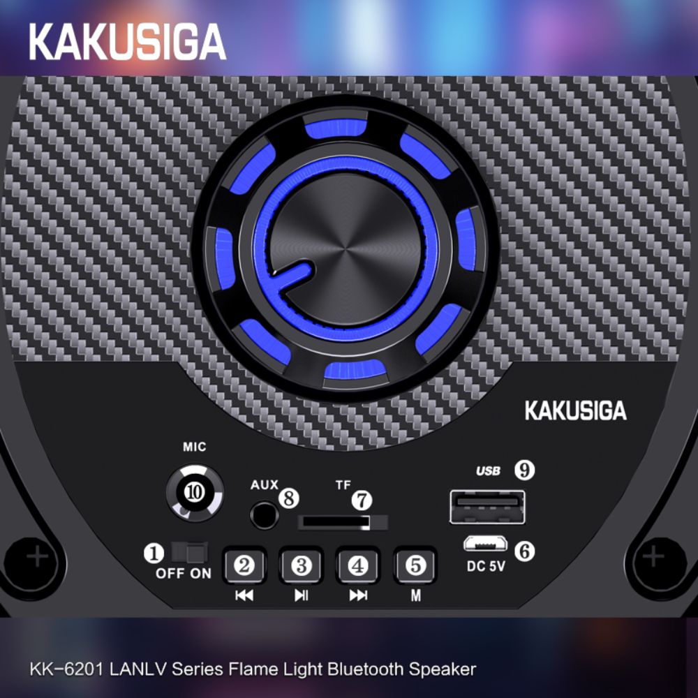 KAKUSIGA Bluetooth Party Speaker με 2×6.5” Ηχεία, RGB Lights και Karaoke Μικρόφωνο KAKUSIGA Bluetooth Party Speaker με 2×6.5” Ηχεία, RGB Lights και Karaoke Μικρόφωνο