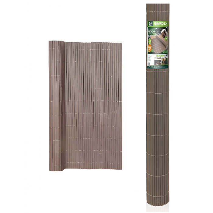 Καλαμωτή Περίφραξη PVC 100x500cm Καφέ 10mm για Κήπο και Μπαλκόνι Καλαμωτή Περίφραξη PVC 100x500cm Καφέ 10mm για Κήπο και Μπαλκόνι
