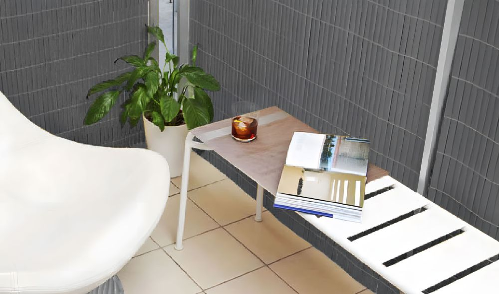 Καλαμωτή Περίφραξη PVC 150 x 500cm Γκρι 10mm για Κήπο και Μπαλκόνι Καλαμωτή Περίφραξη PVC 150 x 500cm Γκρι 10mm για Κήπο και Μπαλκόνι