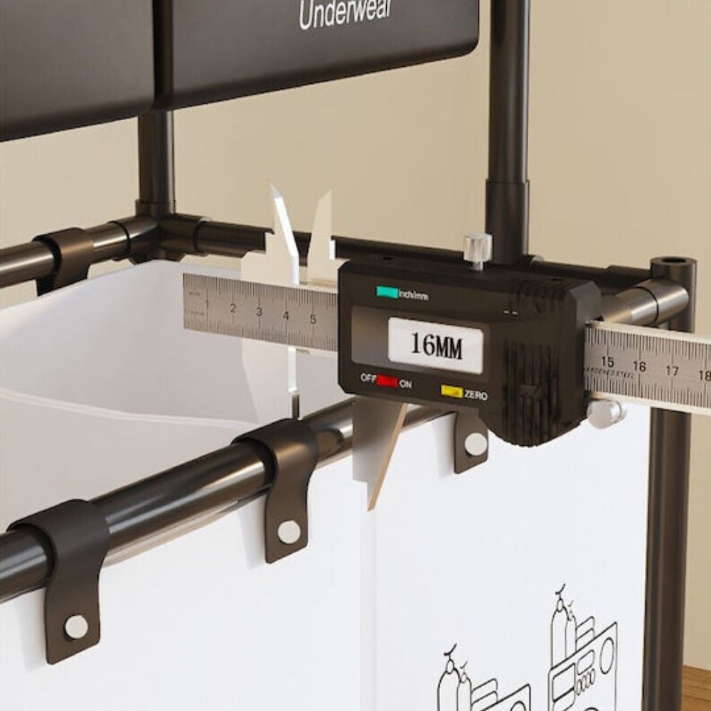 Καλάθι Απλύτων Υφασμάτινο 31×44×97cm Μαύρο με Βάση Καλάθι Απλύτων Υφασμάτινο 31×44×97cm Μαύρο με Βάση