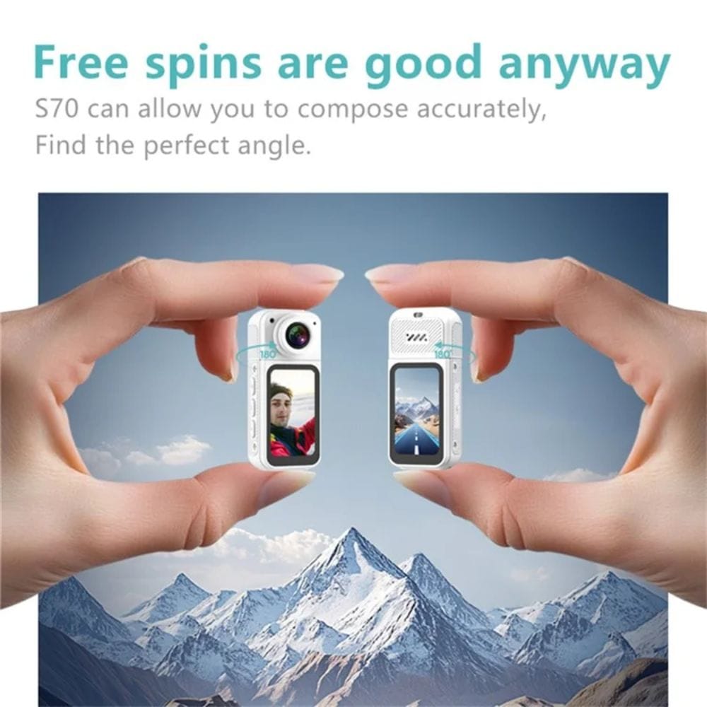 Κάμερα Αντίχειρα WiFi Με Περιστρεφόμενο Φακό - Mini Action Camera 2.7K HD Κάμερα Αντίχειρα WiFi Με Περιστρεφόμενο Φακό - Mini Action Camera 2.7K HD