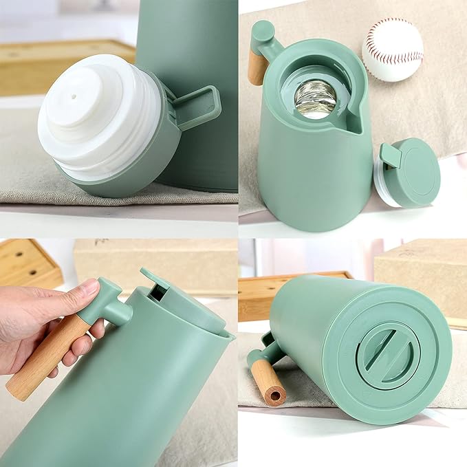 Κανάτα Σερβιρίσματος Θερμός με Λαβή Από Bamboo Χωρητικότητας 1 L Κανάτα Σερβιρίσματος Θερμός με Λαβή Από Bamboo Χωρητικότητας 1 L