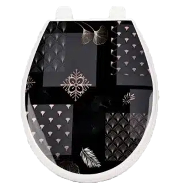Καπάκι Τουαλέτας Πλαστικό Μαύρο με Σχέδιο Bathlux Καπάκι Τουαλέτας Πλαστικό Μαύρο με Σχέδιο Bathlux