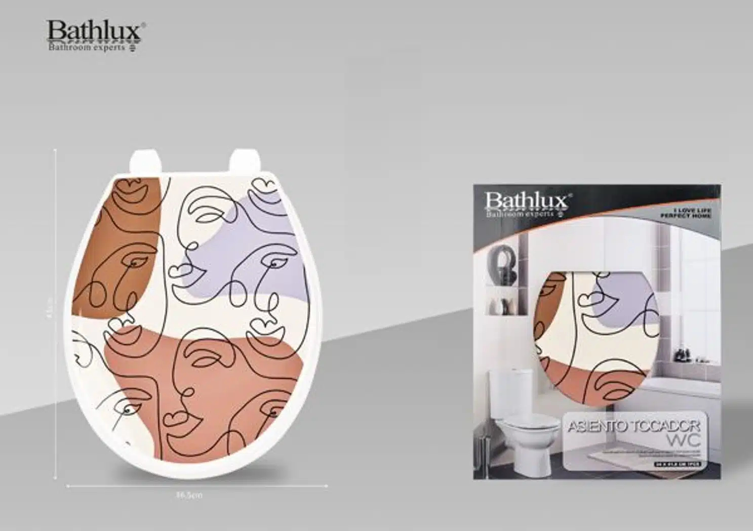 Καπάκι Τουαλέτας Πλαστικό με Μοντέρνο Σχέδιο Μονοκοντυλιά Πολύχρωμη 36.5x45cm Καπάκι Τουαλέτας Πλαστικό με Μοντέρνο Σχέδιο Μονοκοντυλιά Πολύχρωμη 36.5x45cm