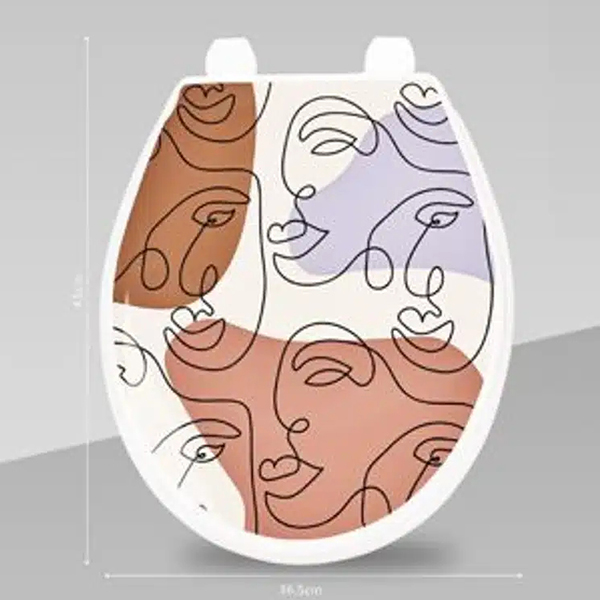 Καπάκι Τουαλέτας Πλαστικό με Μοντέρνο Σχέδιο Μονοκοντυλιά Πολύχρωμη 36.5x45cm Καπάκι Τουαλέτας Πλαστικό με Μοντέρνο Σχέδιο Μονοκοντυλιά Πολύχρωμη 36.5x45cm