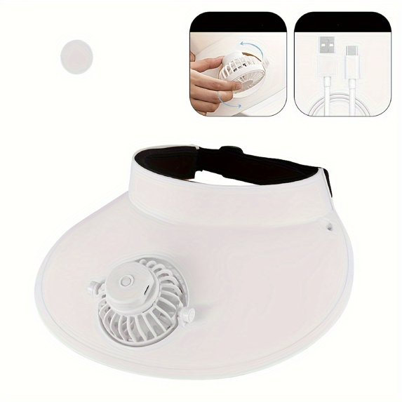 Καπέλο με Μίνι Επαναφορτιζόμενο Ανεμιστηράκι 26 x 25 x 9.5cm Καπέλο με Μίνι Επαναφορτιζόμενο Ανεμιστηράκι 26 x 25 x 9.5cm