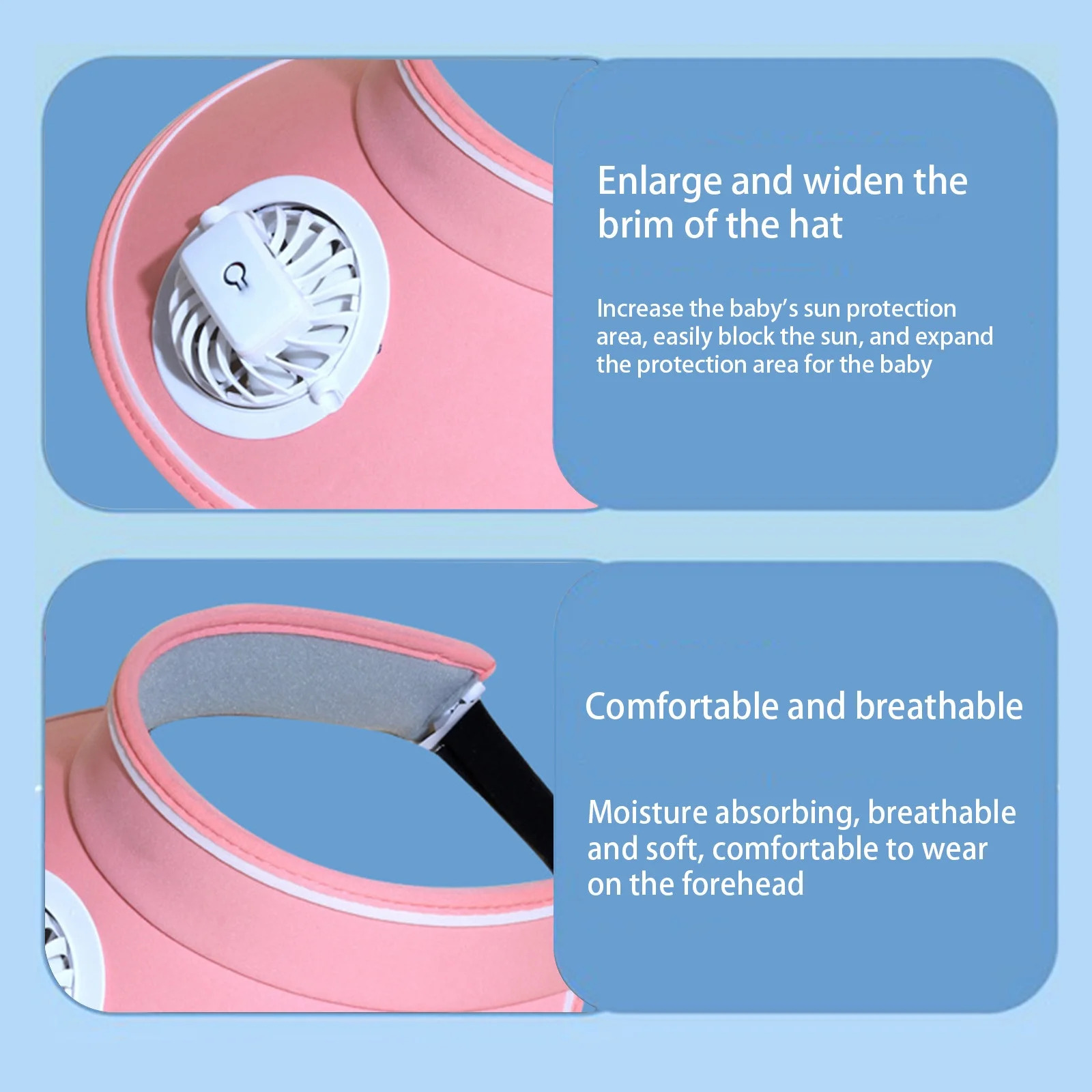 Καπέλο Visor με Επαναφορτιζόμενο Ανεμιστηράκι 3 Ταχυτήτων Καπέλο Visor με Επαναφορτιζόμενο Ανεμιστηράκι 3 Ταχυτήτων