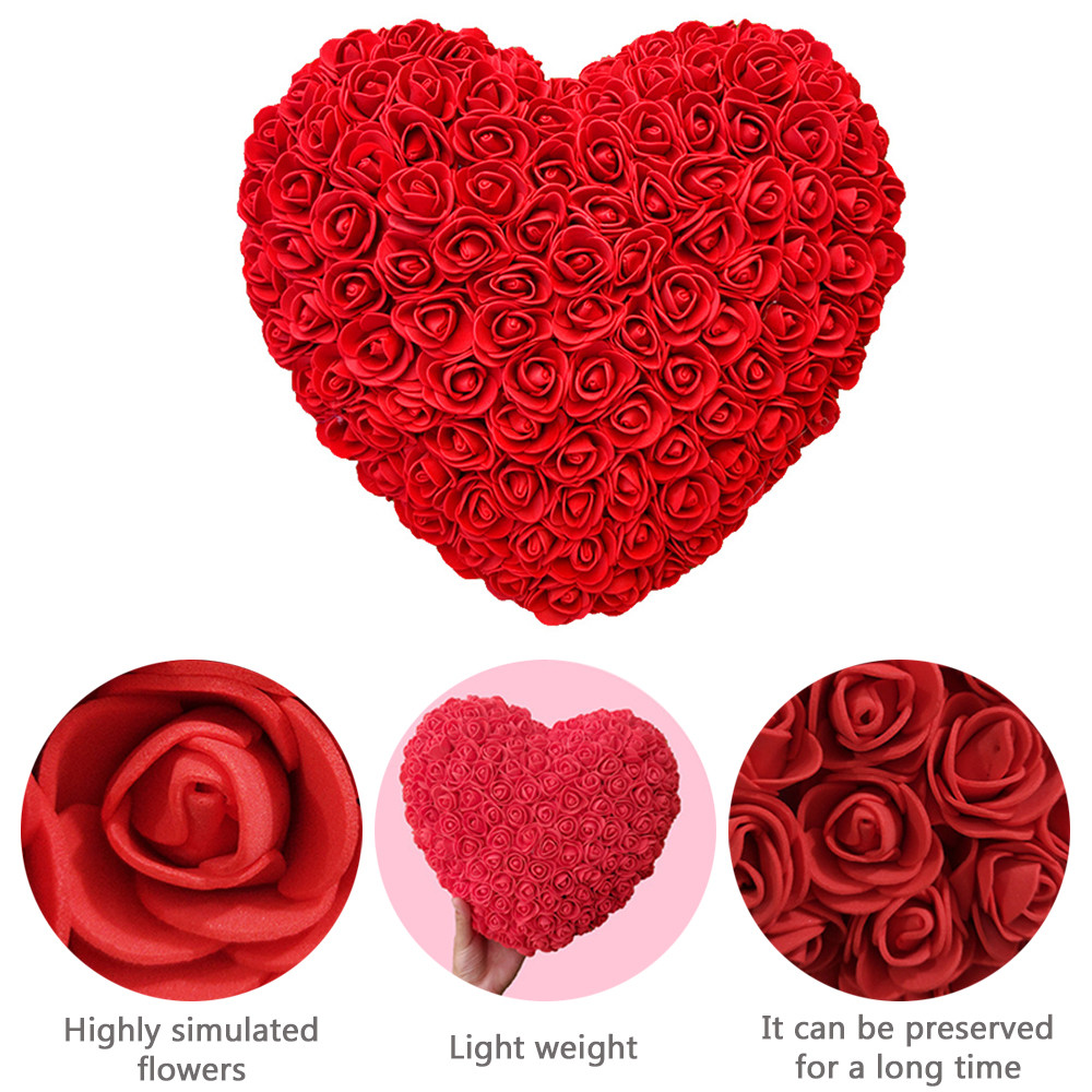 Καρδιά από Τεχνητά Κόκκινα Τριαντάφυλλα 23 cm - Homie Καρδιά από Τεχνητά Κόκκινα Τριαντάφυλλα 23 cm - Homie
