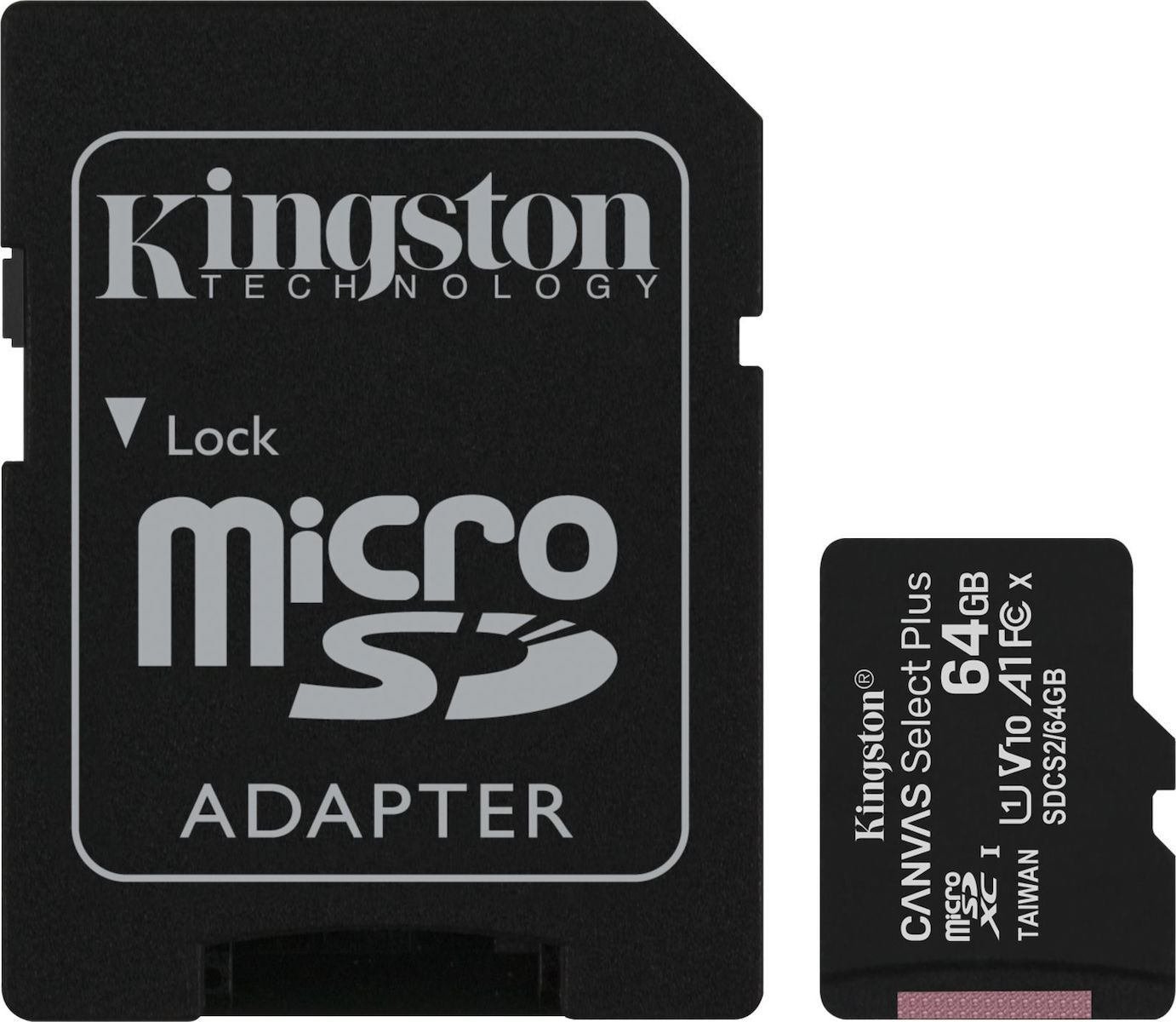 Κάρτα Μνήμης Kingston MICROSDXC 64GB CLASS 10 και Αντάπτορας SD Plus U1 80MB/s Κάρτα Μνήμης Kingston MICROSDXC 64GB CLASS 10 και Αντάπτορας SD Plus U1 80MB/s