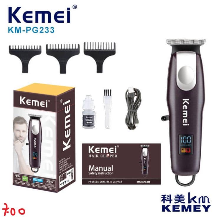 Kemei Επαγγελματική Επαναφορτιζόμενη Κουρευτική Μηχανή Μαλλιών και Σώματος Μαύρη Kemei Επαγγελματική Επαναφορτιζόμενη Κουρευτική Μηχανή Μαλλιών και Σώματος Μαύρη