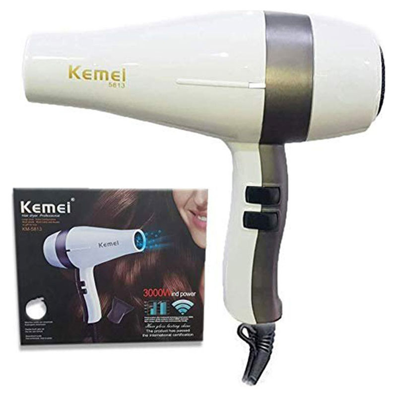 Kemei Επαγγελματικό Πιστολάκι Μαλλιών Υψηλής Ισχύος 3000W Λευκό Kemei Επαγγελματικό Πιστολάκι Μαλλιών Υψηλής Ισχύος 3000W Λευκό
