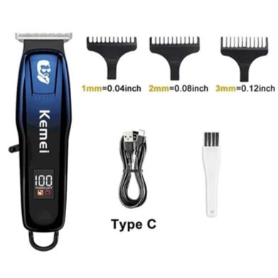 Kemei Επαναφορτιζόμενη Κουρευτική Μηχανή 5W με Οθόνη LCD Kemei Επαναφορτιζόμενη Κουρευτική Μηχανή 5W με Οθόνη LCD