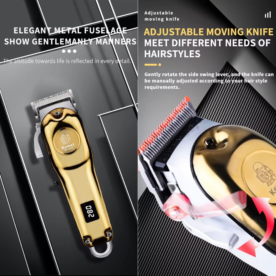 Kemei Επαναφορτιζόμενη Κουρευτική Μηχανή - Χρυσή Kemei Επαναφορτιζόμενη Κουρευτική Μηχανή - Χρυσή