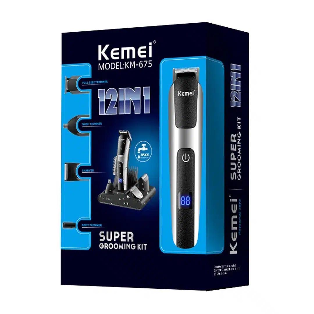 Kemei Επαναφορτιζόμενη Κουρευτική Μηχανή - Trimmer 12 σε 1 με Οθόνη LCD - Πλήρες Σετ Ανδρικής Περιποίησης Kemei Επαναφορτιζόμενη Κουρευτική Μηχανή - Trimmer 12 σε 1 με Οθόνη LCD - Πλήρες Σετ Ανδρικής Περιποίησης