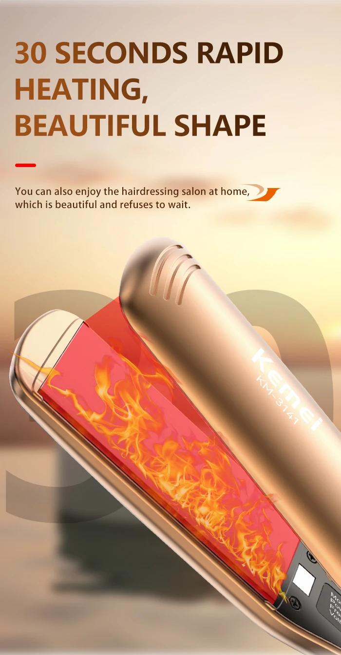 KEMEI Ισιωτική Μαλλιών 2 σε 1 Άμεσης Θέρμανσης Χρυσό KEMEI Ισιωτική Μαλλιών 2 σε 1 Άμεσης Θέρμανσης Χρυσό