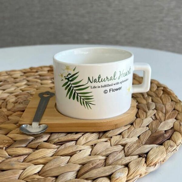 Κεραμική Κούπα 220ml με Φυσικό Ξύλινο Πιατάκι - Σουβέρ και Ανοξείδωτο Κουτάλι Minimal 8.2 x 5.6cm Κεραμική Κούπα 220ml με Φυσικό Ξύλινο Πιατάκι - Σουβέρ και Ανοξείδωτο Κουτάλι Minimal 8.2 x 5.6cm