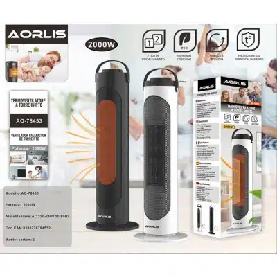 Κεραμικό Αερόθερμο Δαπέδου 2000W με Προστασία Υπερθέρμανσης, Περιστροφική Λειτουργία και Ρυθμιζόμενη Θερμοκρασία Aοrlis Κεραμικό Αερόθερμο Δαπέδου 2000W με Προστασία Υπερθέρμανσης, Περιστροφική Λειτουργία και Ρυθμιζόμενη Θερμοκρασία Aοrlis