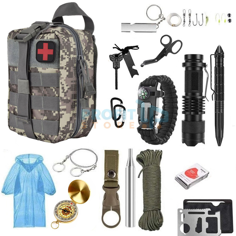 Κιτ Επιβίωσης & Έκτακτης Ανάγκης με Εργαλεία Επιβίωσης, Αδιάβροχα & Θερμική Κουβέρτα - Τσαντάκι Χιαστί Κιτ Επιβίωσης & Έκτακτης Ανάγκης με Εργαλεία Επιβίωσης, Αδιάβροχα & Θερμική Κουβέρτα - Τσαντάκι Χιαστί