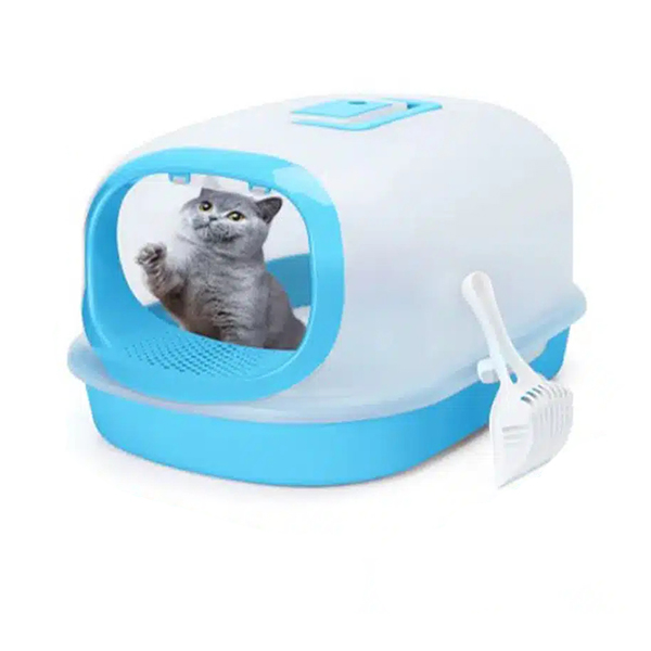 Κλειστή Τουαλέτα Γάτας Nobleza 55x39xΥ36cm σε Γαλάζιο Κλειστή Τουαλέτα Γάτας Nobleza 55x39xΥ36cm σε Γαλάζιο
