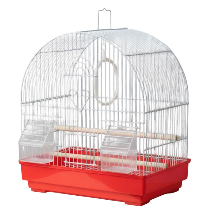 Κλουβί Πουλιών Μεταλλικό Κόκκινο 33x23x36cm με Ταΐστρες και Παιχνίδι Κλουβί Πουλιών Μεταλλικό Κόκκινο 33x23x36cm με Ταΐστρες και Παιχνίδι
